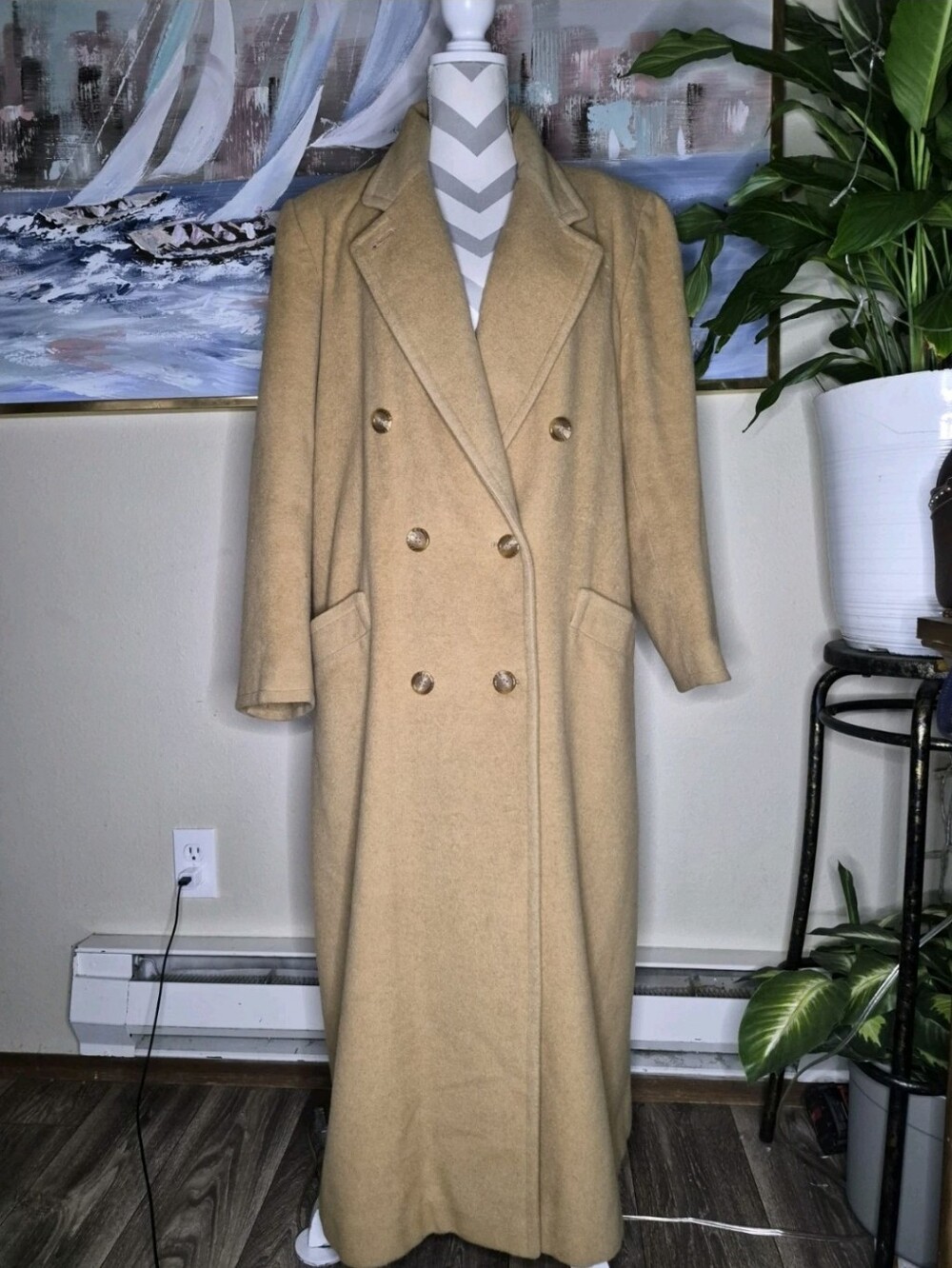 Vintage J.Percy Marvin Richards Camel Hair Double Breast Coat